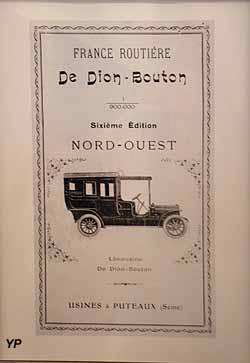 Carte routière De Dion Bouton Nord-Ouest