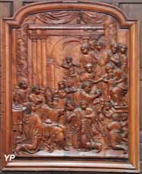 Cathédrale Notre-Dame de l'Assomption - chapelle Saint-Austremoine (Confirmation, panneau en bois sculpté, XVIIe s.)