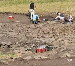Chantier de fouilles archéologiques