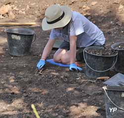 Chantier de fouilles archéologiques