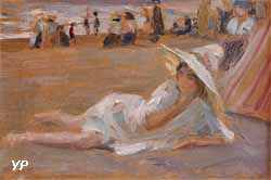 Sur la plage de Saint-Jean-de-Luz (Gabriel Deluc, 1911)