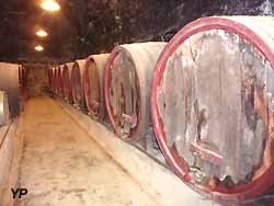 château de Brézé, salle des Foudres (2300 litres chaque)