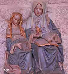 Église Saint-Léonard - Éducation de la Vierge (bois polychrome, XVIe s.)