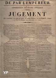 Condamnation à mort du chef chouan Pierre Guillemot (1805)