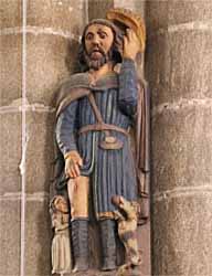 Saint Roch (bois polychrome, XVIIe siècle)