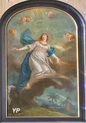 La Vierge sur une nuée entourée d'angelots (XVIIIe s.)