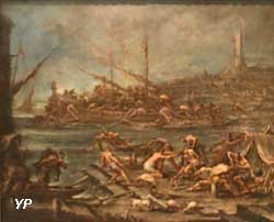 Embarquement des galériens dans le port de Gènes (Alessandro Magnasco)