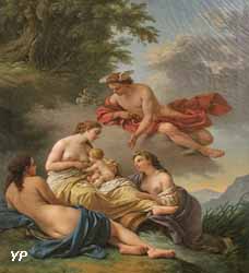 Mercure confie Bacchus enfant aux nymphes de Naxos (Louis Jean-François Lagrenée, dit l'Aîné)