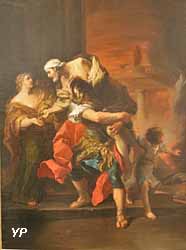 Énée sauve son père Anchise et son fils Ascagne de l'incendie de Troie (Charles-André Van Loo, dit Carle Vanloo)