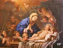 La Vierge adorant l'Enfant Jésus (Luca Girodano)