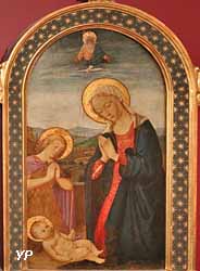 La Vierge et saint Jean-Baptiste adorant l'Enfant Jésus (Domenico di Zanobi, dit le Maître de la Nativité Johnson)