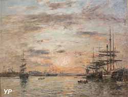 Le bassin de l'Eure au Havre (Eugène Boudin, 1885)