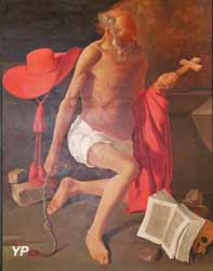 Saint Jérôme au chapeau cardinalice (Richard Mongenet, d'après Georges de la Tour)