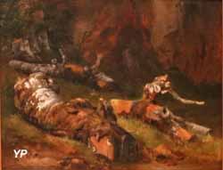 Etude troncs d'arbres (Théodore Rousseau, 1833)