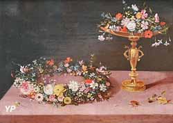 Couronne et coupe de fleurs (Jan II Brueghel)