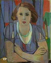 Hans Seiler, Portrait d’Yvonne, 1942, huile sur toile