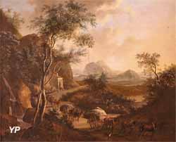 Paysage avec convoi attelé (Frederick de Moucheron)