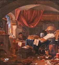 Intérieur d'un laboratoire d'alchimiste (Thomas Wyck)