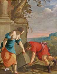 Thésée retrouve les armes de son père ou Thésée et Oethra (Laurent de La Hire, 1634)