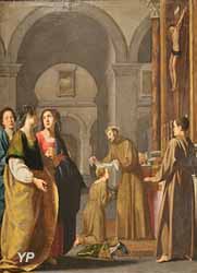 Sainte Claire prenant le voile