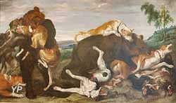 Chasse aux ours ou Combat de chiens et d'ours (Paul de Vos)