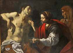 Saint Sébastien soigné par sainte Irène (attribué à Giovan Battista Caracciolo)