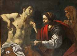 Saint Sébastien soigné par sainte Irène (attribué à Giovan Battista Caracciolo)