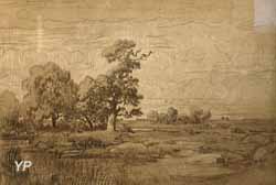 Paysage - esquisse (Théodore Rousseau)