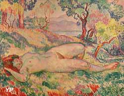 Nu couché dans un paysage (Henri Lebasque)