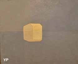 Grange blanche au bord de l'étang (Amédée Osenfant)