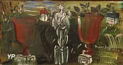 Statue au deux vases rouges (Raoul Dufy, 1942)