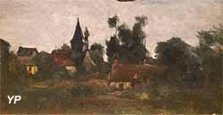Paysage avec église (Théodule Ribot)