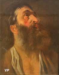 Étude de tête de vieillard (attribué à Noël Halle)