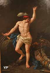 David insultant Goliath après l'avoir vaincu (Jean-Jacques Lagrenée)