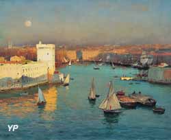 Jean-Baptiste OLIVE (1848-1936), Le Vieux-Port vu du Pharo (doc. Musée Regards de Provence - exposition 2023)