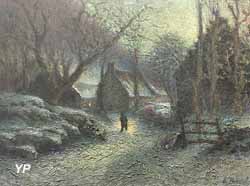 Léon Boudal, Tombée de la nuit, l'hiver, à Groire