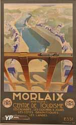 Affiche ferroviaire sur Morlaix (Yves Michel)